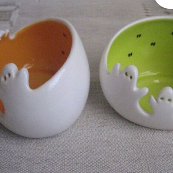 Partylite Spooky Ghost Tealight Pair NWT Halloween - Picture 8 of 12